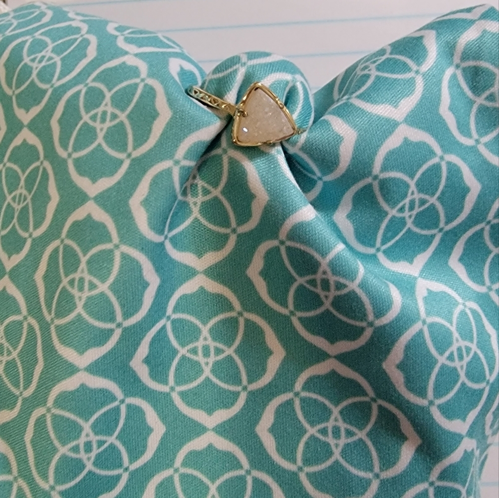 Kendra scott gold white drusy ring